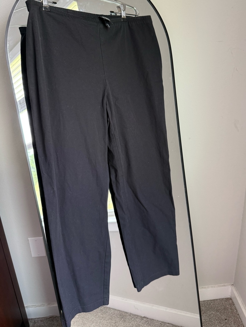 Eileen fisher cotton tapered pants MP black